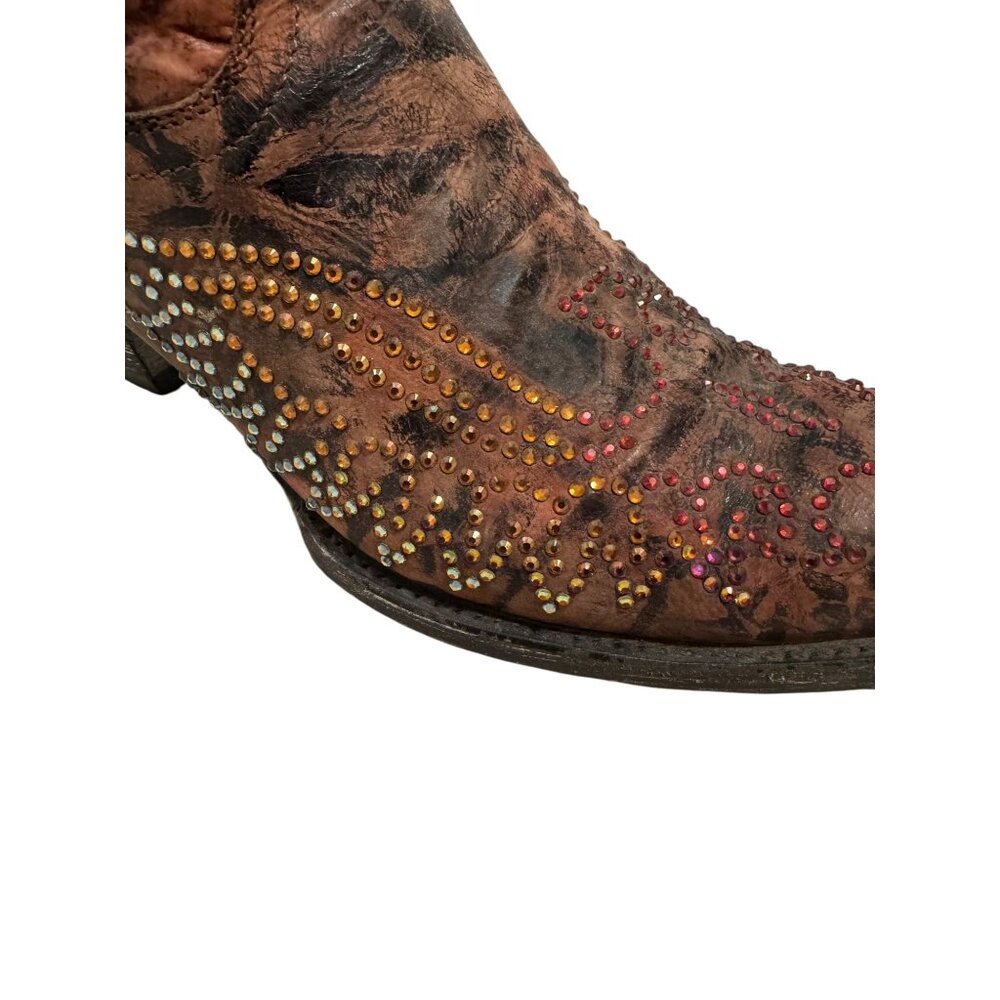 Size 8 Womens Old Gringo Eagle Swarovski Crystals Snip Toe‎ Cowboy Cowgirl Boots - Picture 11 of 16